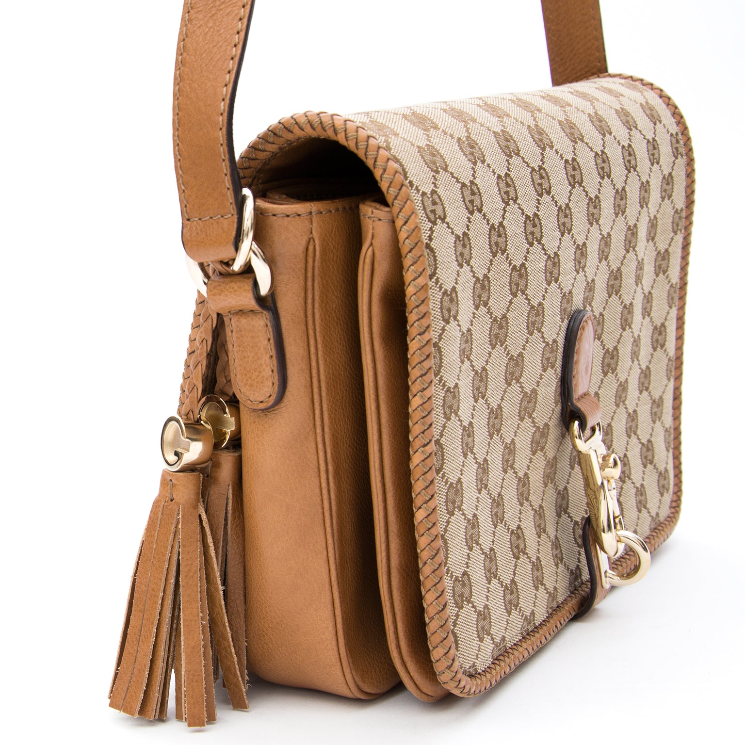 koop snel en veilig online tweedehands Gucci marrakech medium messenger schoudertas aan de beste prijs