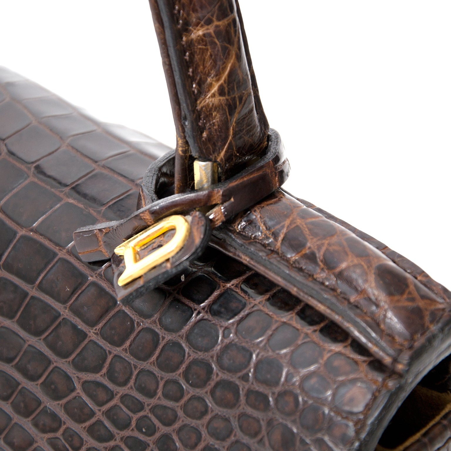 acheter en ligne seconde main Delvaux tempete en croco pour le meilleur prix vestaire collective