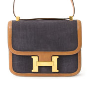 koop online tweedehands Hermes Constance Leather Canvas tweedehands in goede staat webshop , showroom antwerpen.