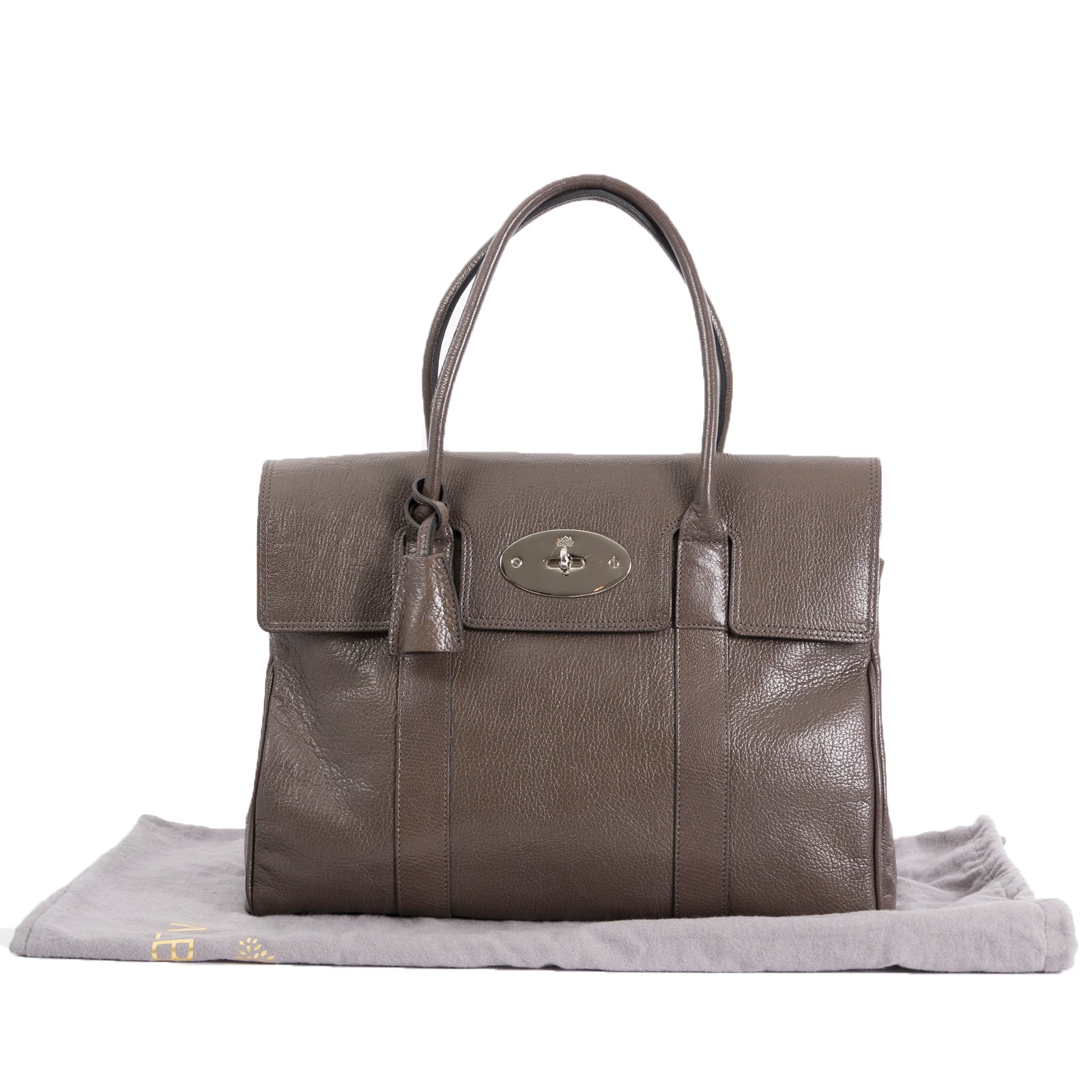 Mulberry Bayswater Taupe Leather Handbag
