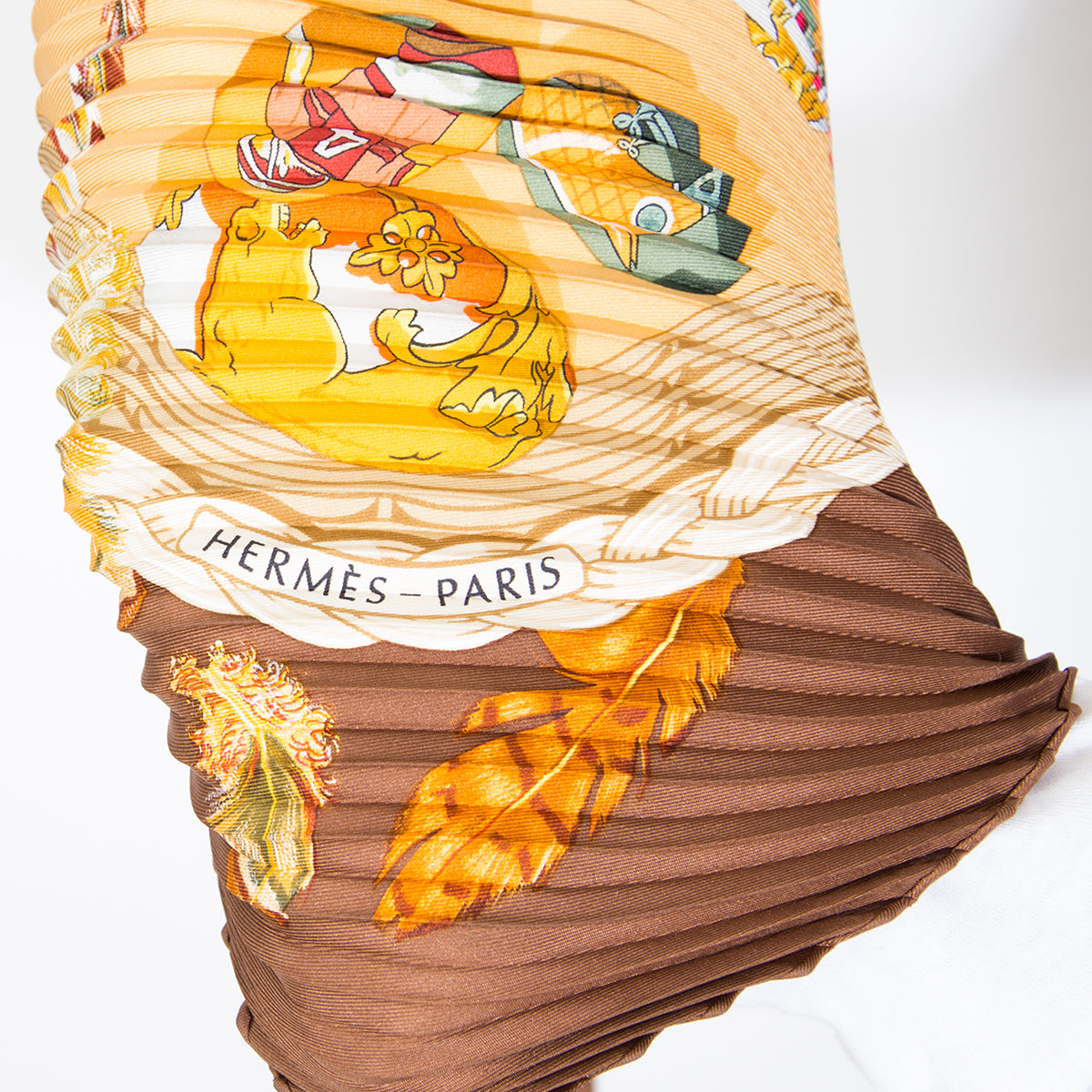 Hermes Plissé Latham Scarf LabelLOV authentieke tweedehands sjaals designer merken