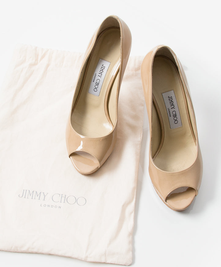 2de hands jimmy choo als nieuw perfecte staat patent pumps online webhshop labellov