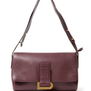 Delvaux Burgundy Shoulder Bag authentique seconde main en ligne shopping webshop Anvers Belgique LabelLOV mode en vogue style designer marques luxe sacs