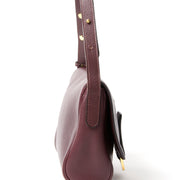 Delvaux Burgundy Shoulder Bag secondhand authentic safe online shopping webshop Antwerp Belgium LabelLOV fashion style high end labels luxury brands designer