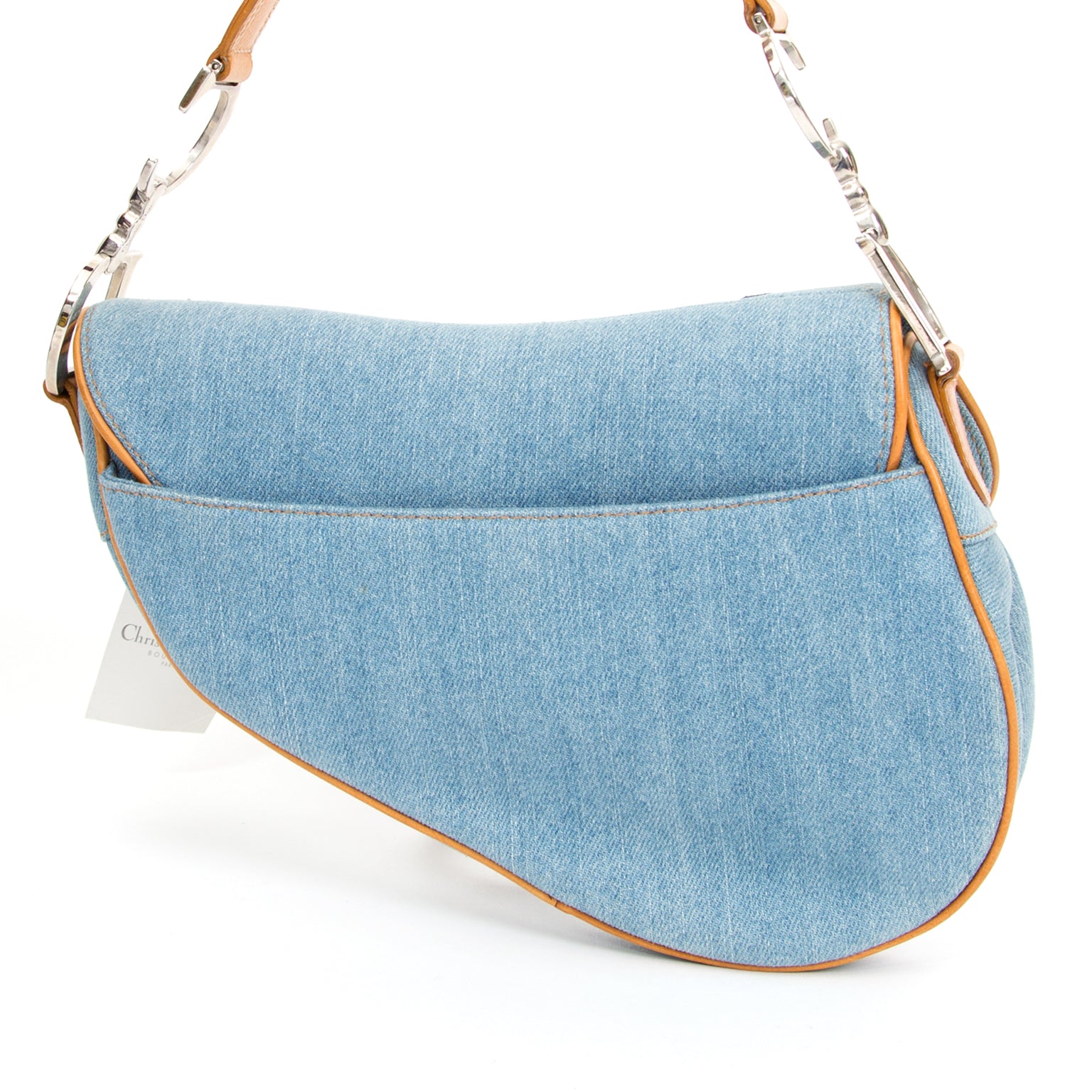 Dior John Galliano Denim Embroidered Saddle Bag – Labellov