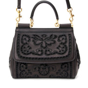 buy safe online second hand designer Dolce & Gabbana Mini Sicily Bag Cutwork Napa Leather best price