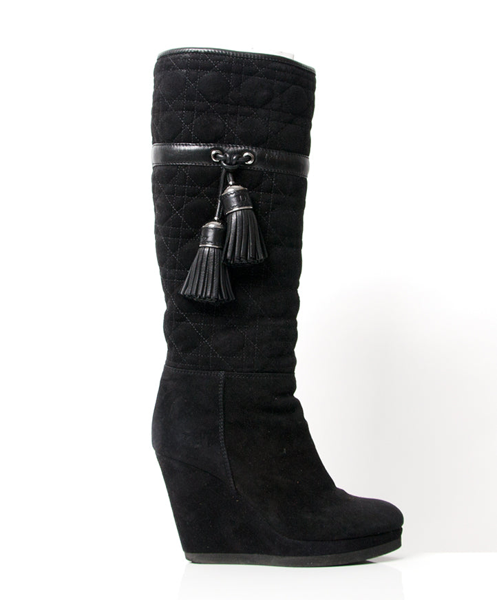 2de hands designer Dior warme schaapleer bottes aan de beste prijs, 100% echt en veilig