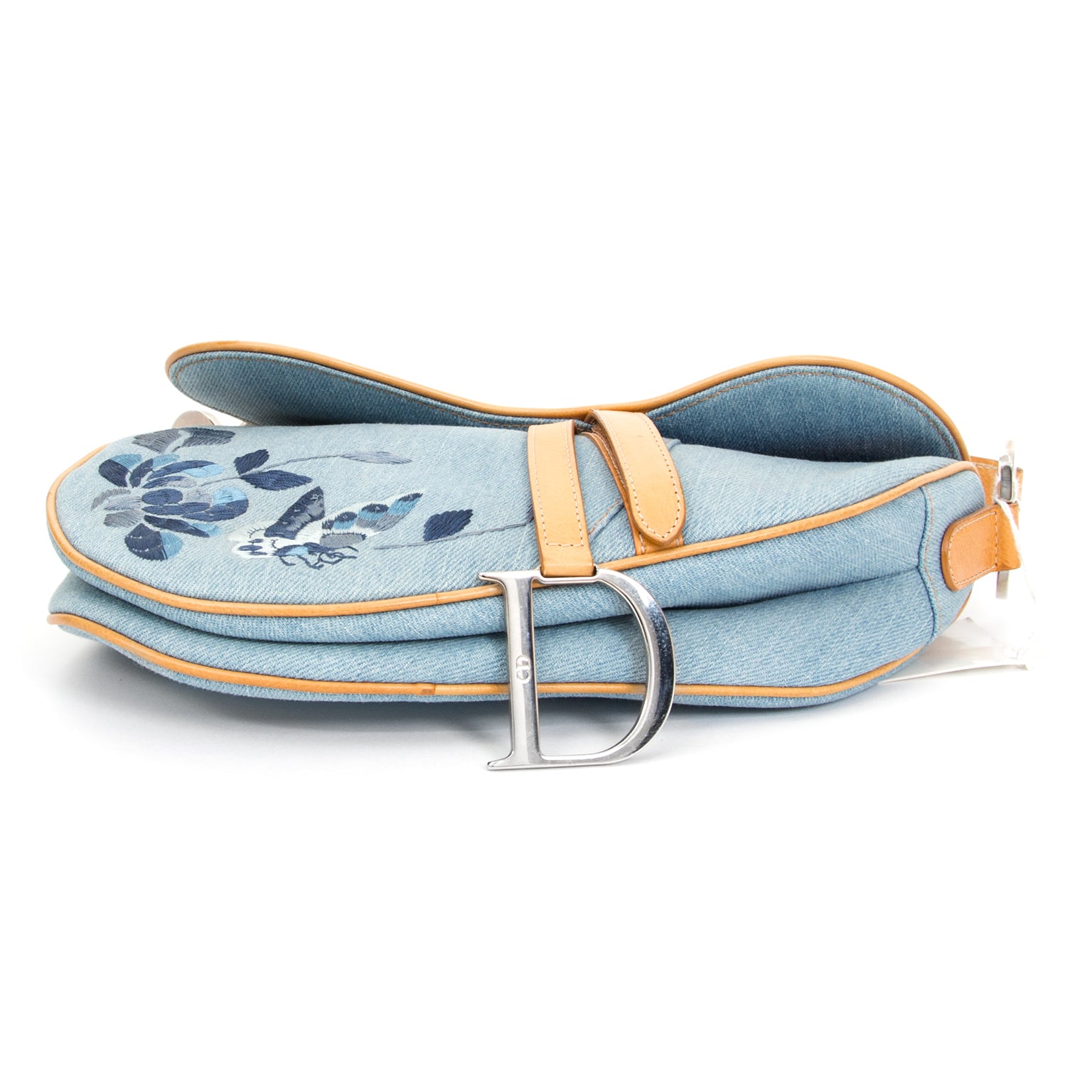 バッグ Christian Dior by Galliano Denim Bag Dior John Galliano Denim Embroidered Saddle Bag – Labellov