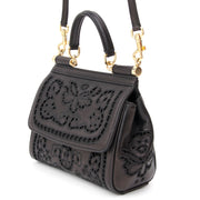 designer luxury second hand brand Dolce & Gabbana Mini Sicily Bag Cutwork Napa Leather