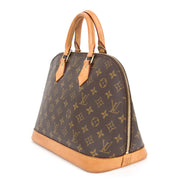 Louis Vuitton Classic Monogrammed Alma MM Bag tweedehands vintage webshop veilig online winkelen juiste prijs leder leer Antwerpen België merken winkelen designer luxe luxemerken