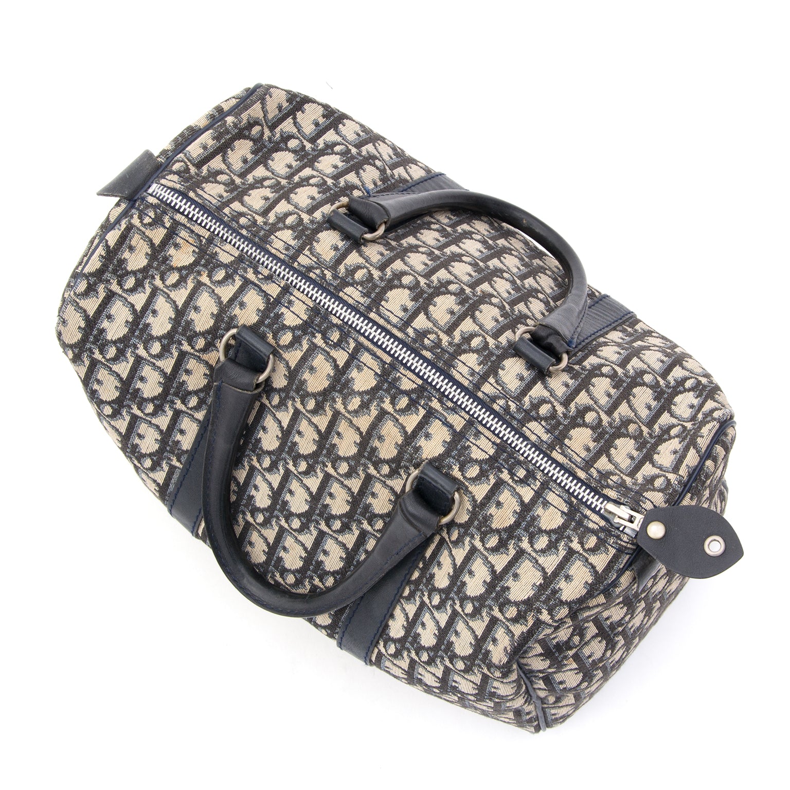 Christian Dior Monogram Clutch Bag with golden chain for sale on Labellov.com Antwerp