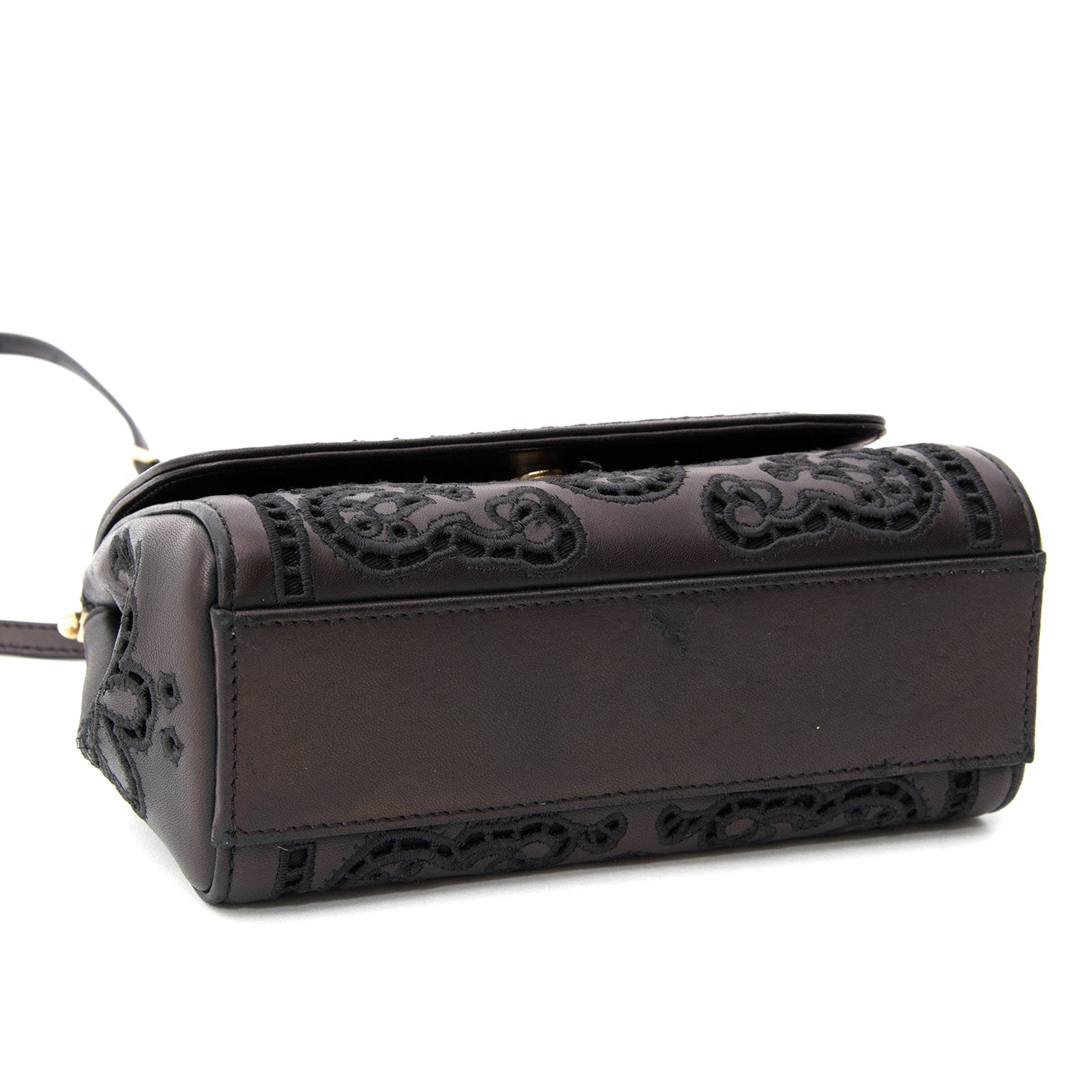 acheter en ligne pour le meilleur prix sac a epaule Dolce & Gabbana Mini Sicily Bag Cutwork Napa Leather comme neuf