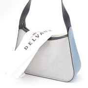 Delvaux Toile Hobo Bag Blue shop sell resell international shipping