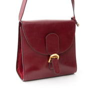 Vintage Bordeaux Delvaux Shoulder Bag tweedehands vintage designer handtassen kopen online