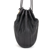 acheter en ligne secondemain Delvaux noir 'toile de cuir' bucket bag comme neuf pour le meilleur price