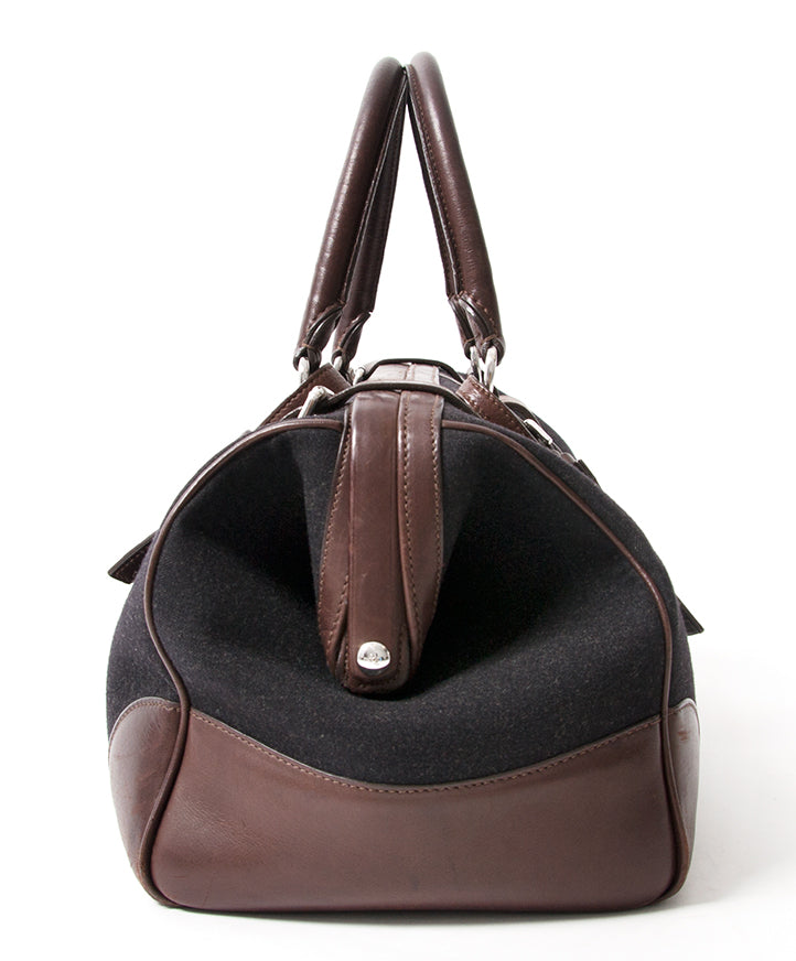 Ralph Lauren Textile & Leather Trim Doctor Bag acheter en ligne au meiilleur prix bon achat vintage designer sac