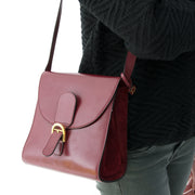 Vintage Bordeaux Delvaux Shoulder Bag authentic designer fashion handbags and accessories