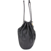 koop veilig online aan de beste prijs Delvaux zwarte 'toile de cuir' bucket bag