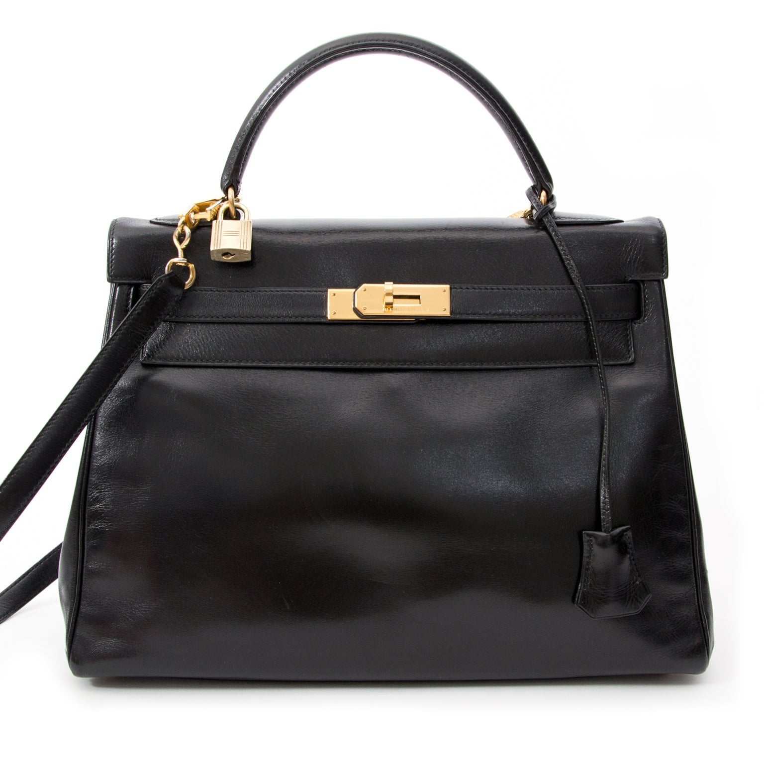 Hermès Kelly so black Bag With Shoulder Strap Black Box Calf vent exclusive sac a main hermes noir our le meilleur prix 100% authentic occasion