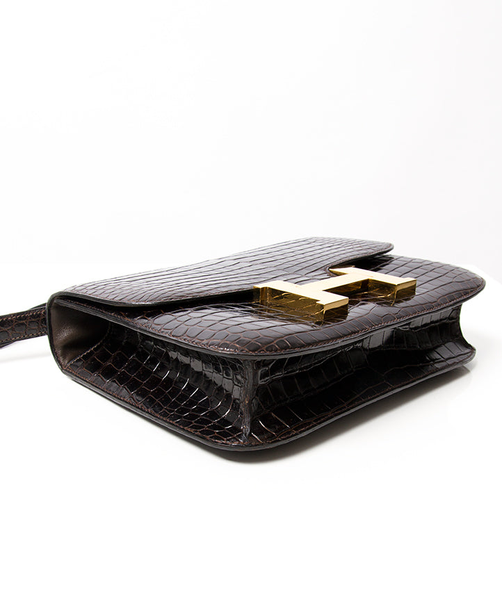 Hermes Constance Brown Croco 23