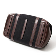 Ralph Lauren Textile & Leather Trim Doctor Bag tweedehands vintage designer handtas te koop