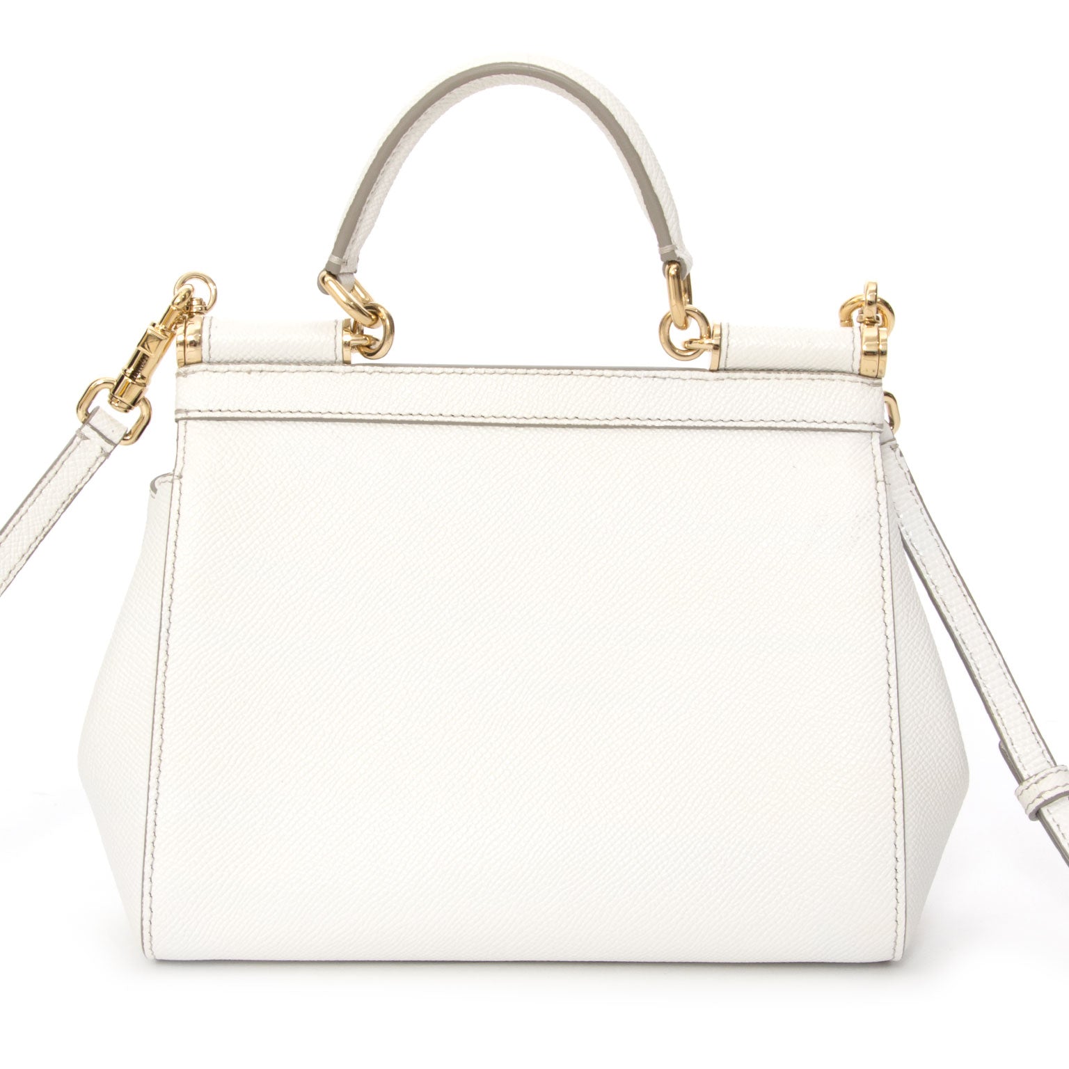 acheter en ligne seconde main sac a main Dolce & Gabbana White 'Miss Sicily' Tote