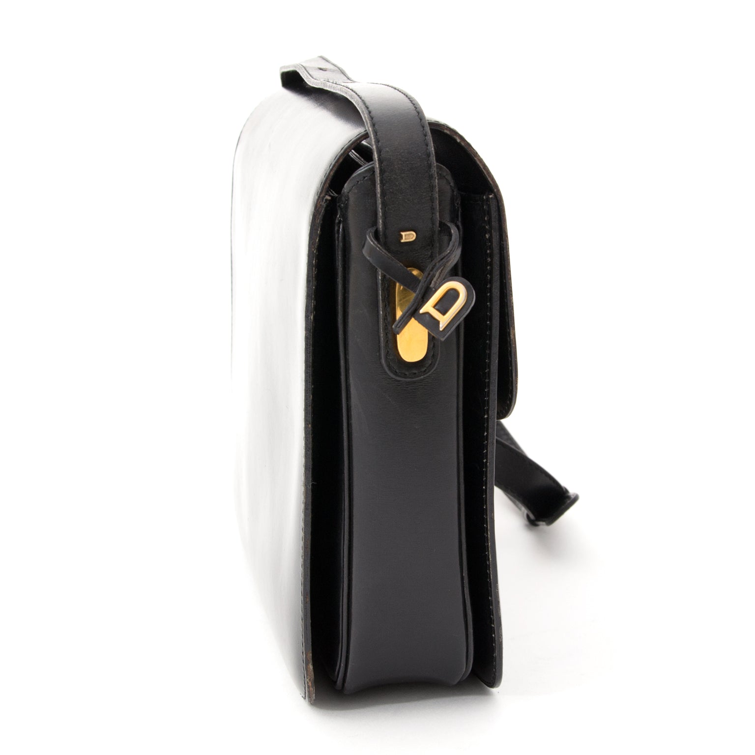 shop safe online secondhand acheter en ligne sac a main Delvaux Black Bourgogne Shoulder Bag aan de beste prijs