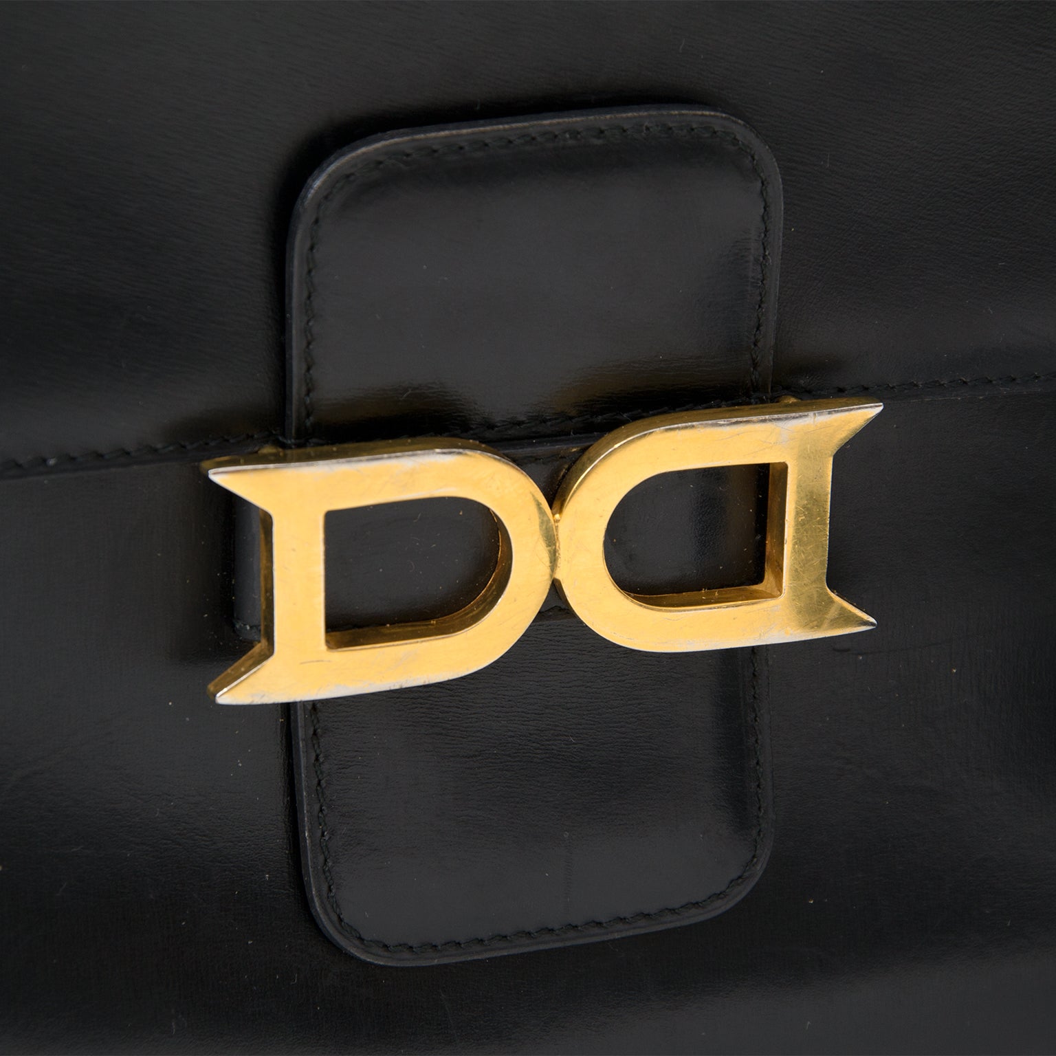 koop snel online tweedehands Delvaux Black Bourgogne Shoulder Bag aan de beste prijs