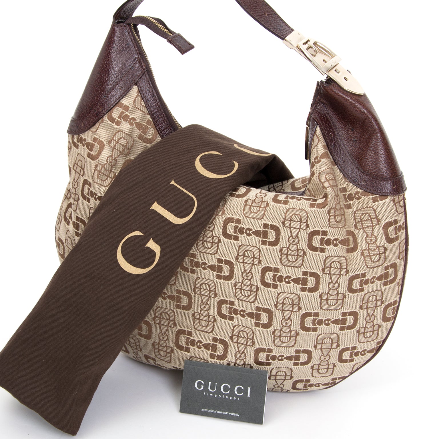 koop veilig online aan de beste prijs Gucci monogram hobo schouder tas