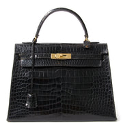 koop veilig online tweedehands hermes kelly 32 croco ghw beste prijs online webshop