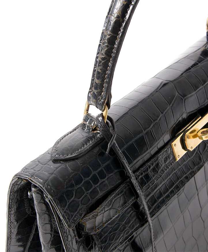 koop veilig online tweedehands hermes kelly 32 croco ghw beste prijs online webshop