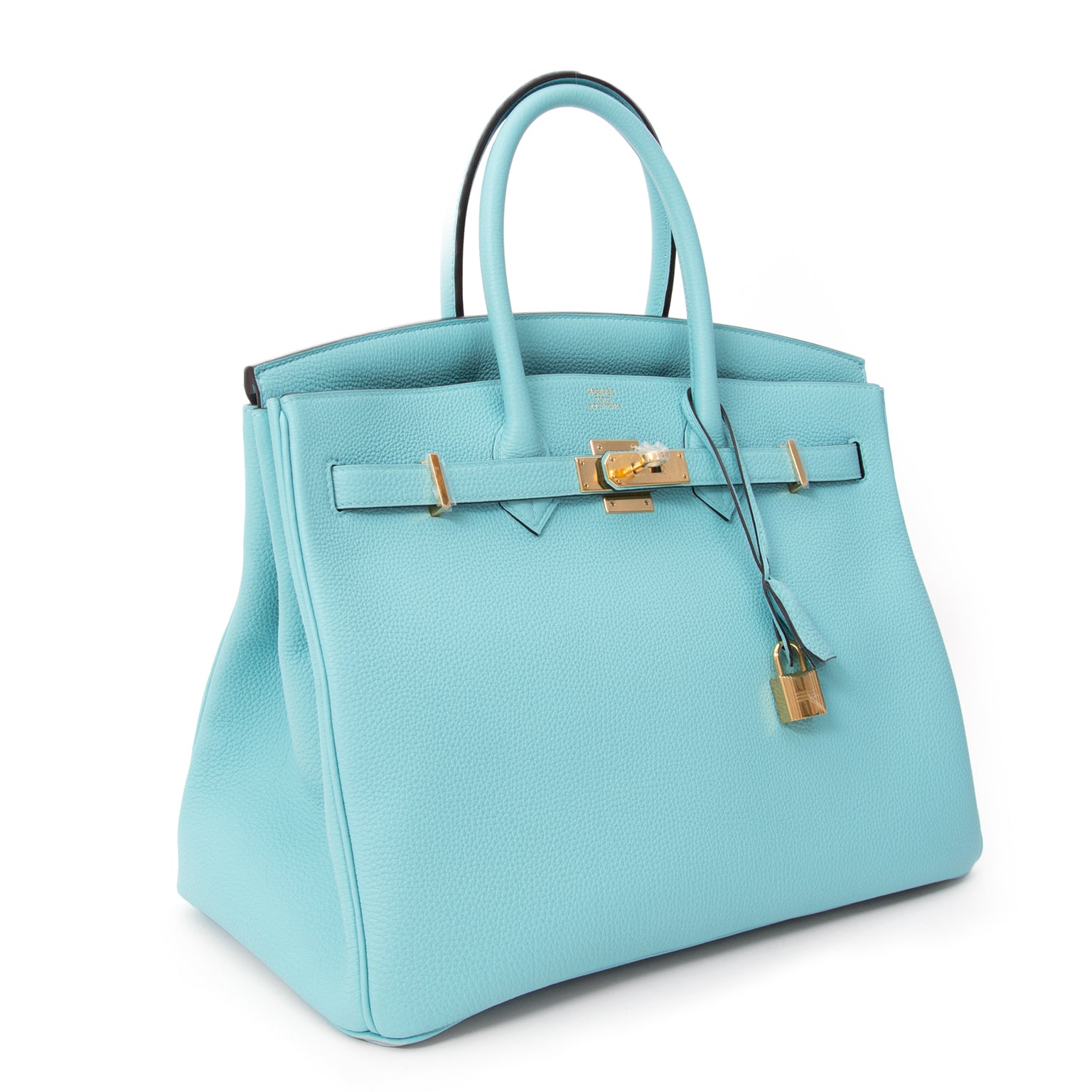 Hermès Birkin Togo Blue Atole GHW 35 koop hermes handtassen in antwerpen belgie bij labellov