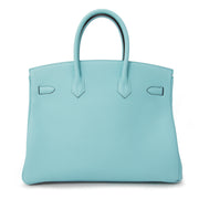 Hermès Birkin Togo Blue Atole GHW 35 nieuw hermes birkin online bij webshop labellov