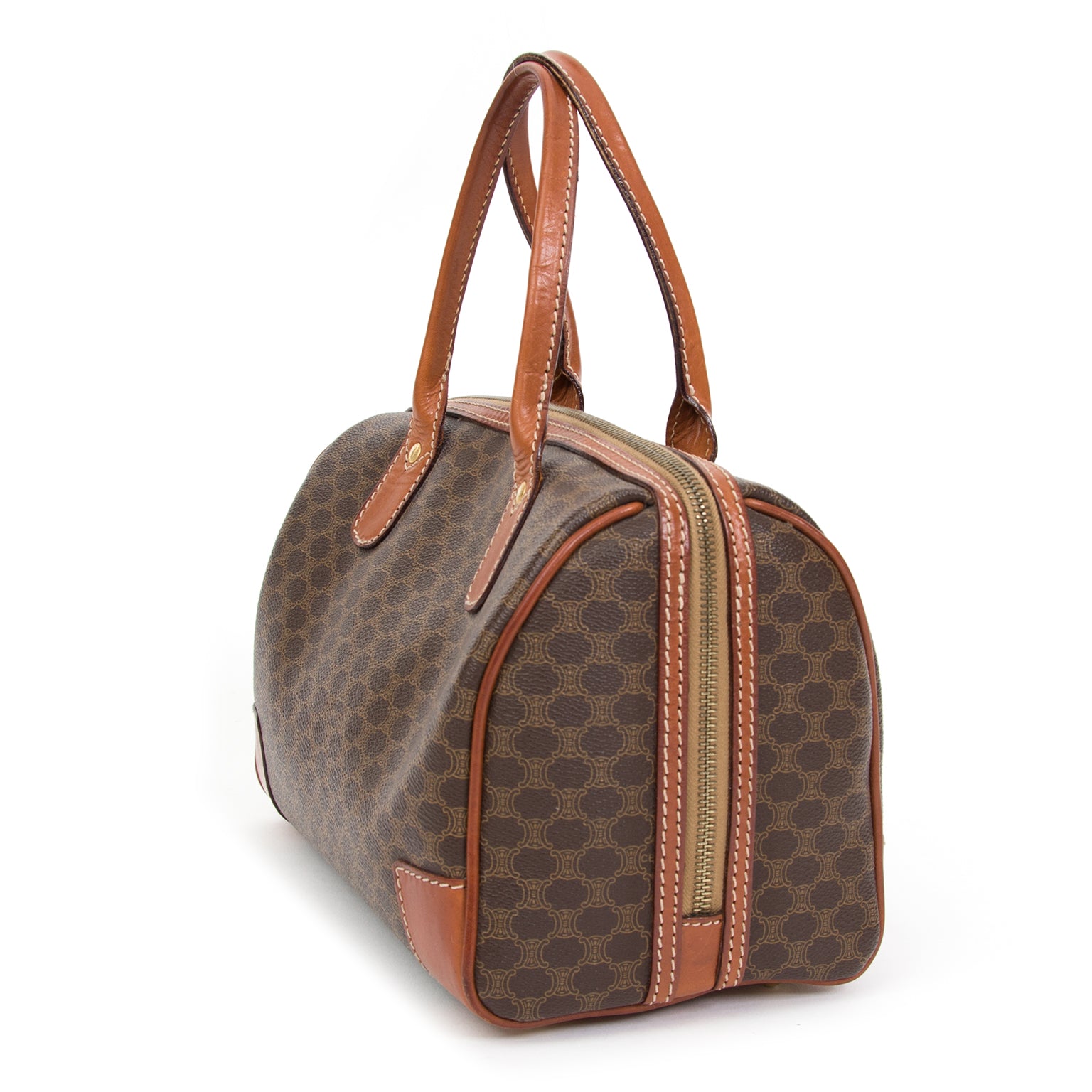 Céline Brown Monogram Canvas Handbag Buy authentic secondhand Céline bags at the right price at LabelLOV vintage webshop.