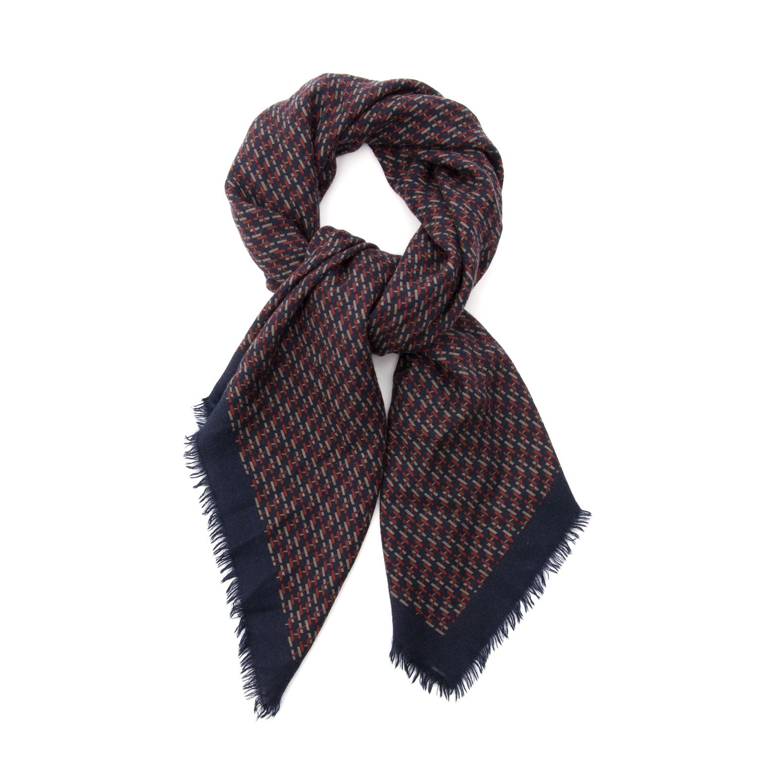 Herrmès Cashmere Fringe Shawl seconde main hermes écharpe foulard