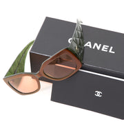 Brand new and authentic Chanel Bicolor Sunglasses in khaki green and brown shop safe and secure at Labellov