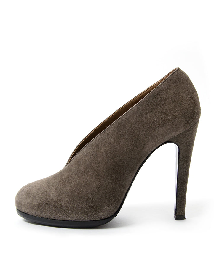 Hermès Grey Suede Booties secondhand authentic safe online shopping webshop Antwerp Belgium LabelLOV fashion style high end labels brands luxury designer shoes