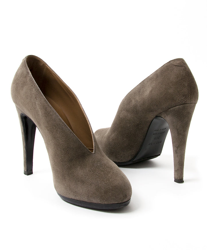 Hermès Grey Suede Booties seconde main authentique en ligne shopping webshop Anvers Belgique LabelLOV mode en vogue style designer luxe marques chaussures