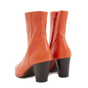 acheter en ligne secodne main Af Van De Vorst Orange Leather Boots - Size 36