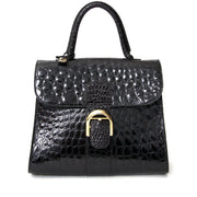 buy safe online Delvaux Black Croco Brillant best price like new