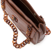 Chanel Nut Brown Tortoise Chain Tote Koop authentieke vintage Chanel handtassen bij LabelLOV Antwerpen. Veilig online winkelen!