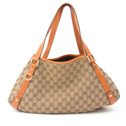 Gucci monogram abbey shoulder bag secondhand for the best price at Labellov designer consignment shop in Antwerp.