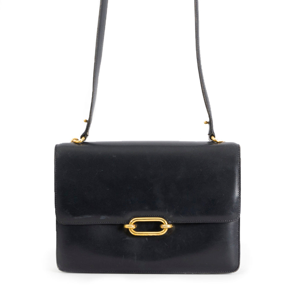 Sac bandoulière Hermès bleu marine