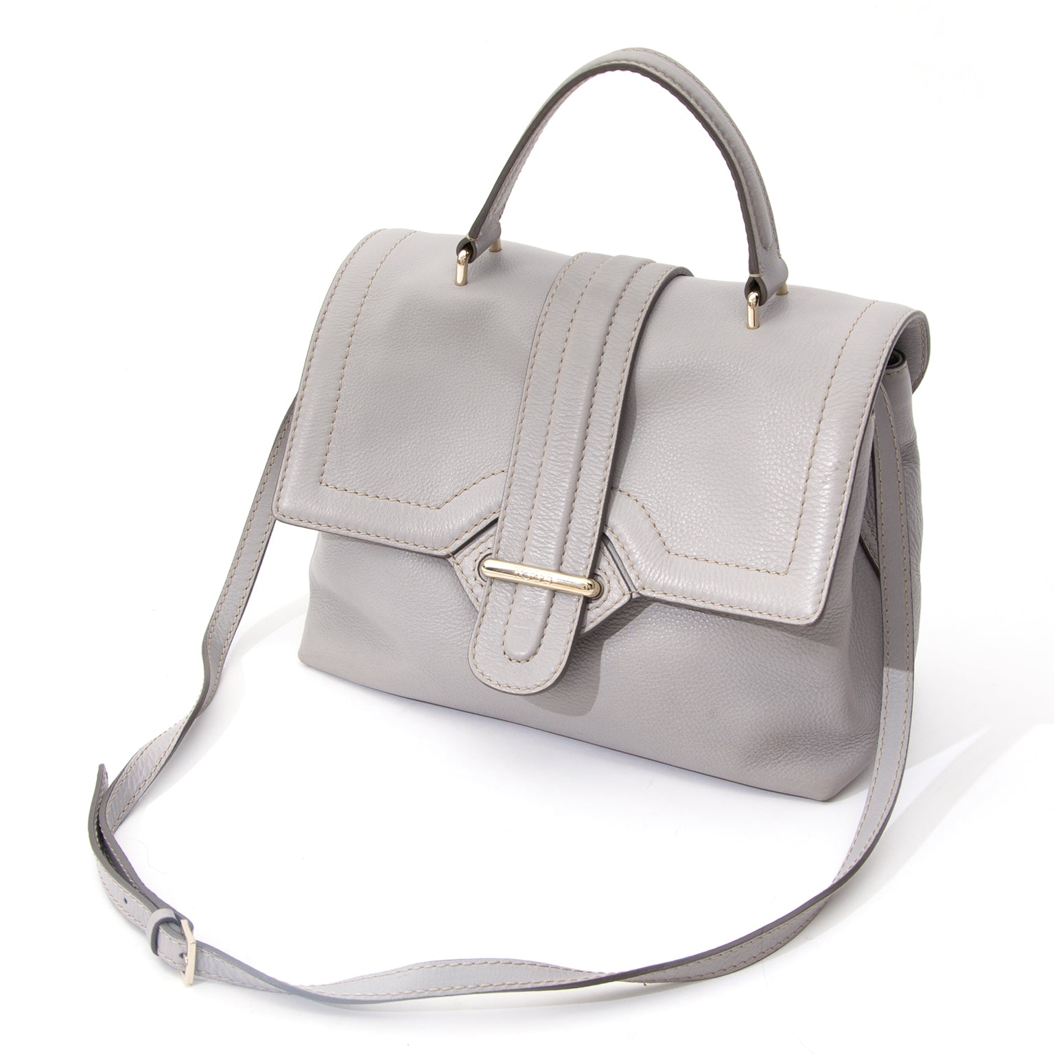 Tod's Pastel Grey Top Handle Bag With Strap Labellov offers a wide selection of new and preloved luxury handbag. Visit the platform for a safe and secure shopping experience