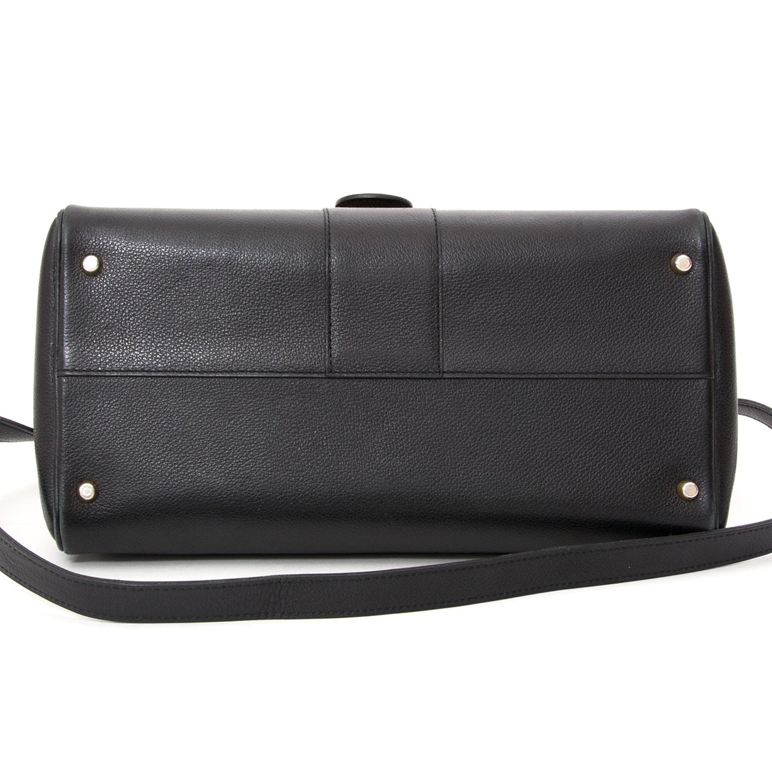 Delvaux Black Brillant MM + STRAP secondhand preowned delvaux bags belgium antwerp brussels