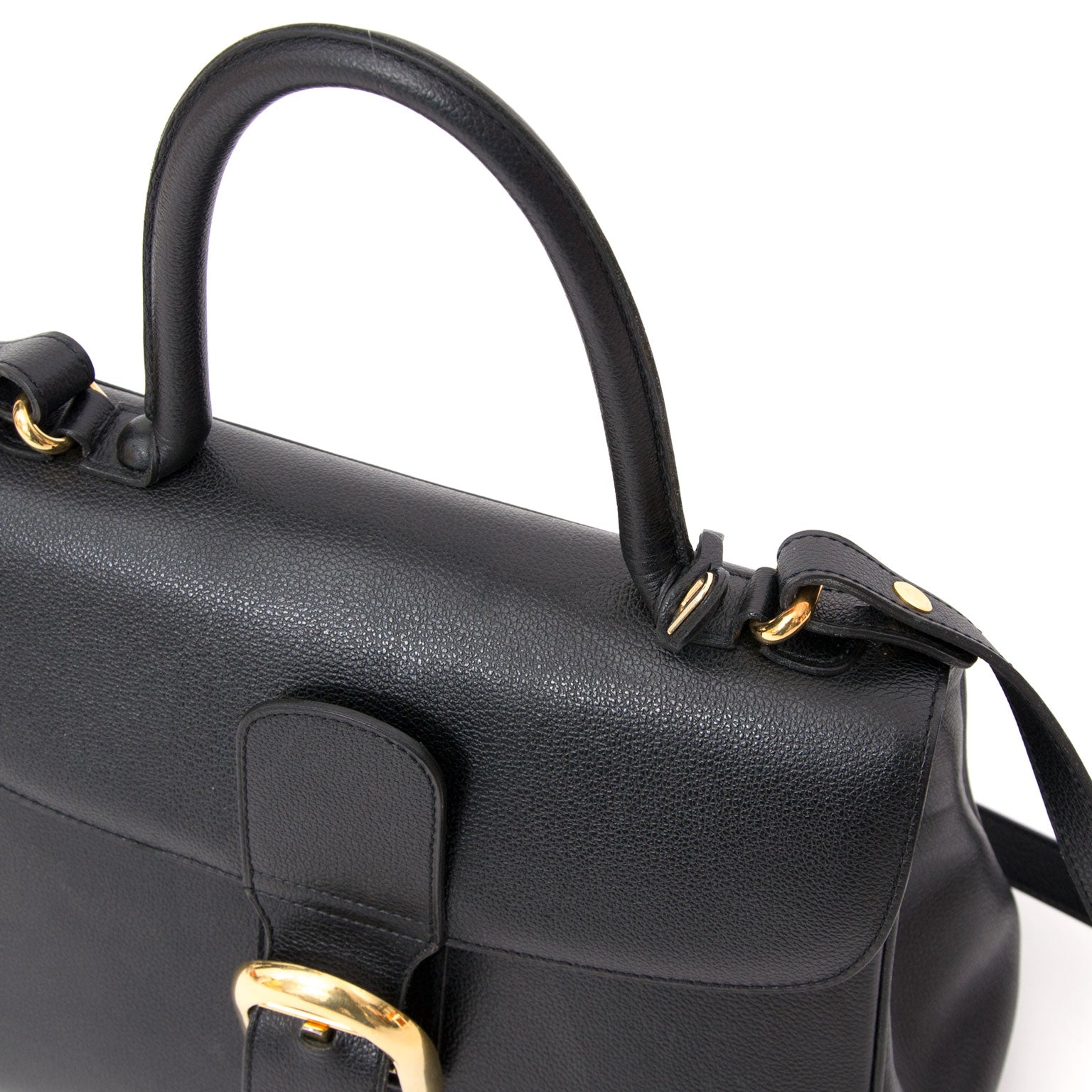Delvaux Black Brillant MM + STRAP tweedehands te koop lablellov.com veilig