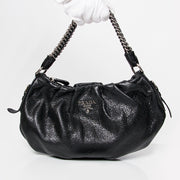 Buy authentic secondhand designer vintage Prada Black Calfskin Leather Bag bags at the right price safe and secure online shopping designer vintage webshop labellov luxury brands fashion Antwerp Belgium