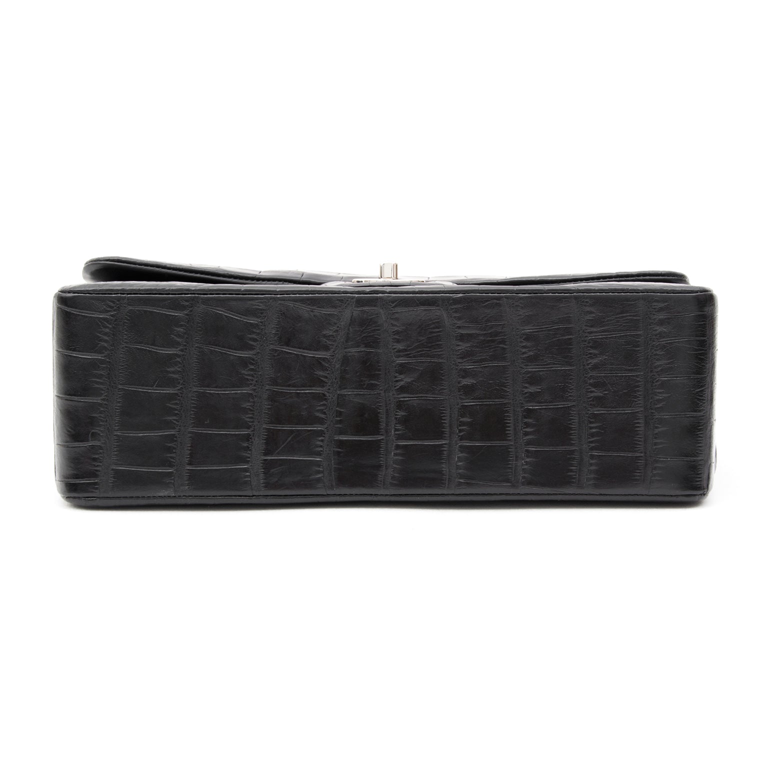 acheter seconde main sac a main chanel jumbo double flap alligator noir comme neuf avec facture 100% authentic