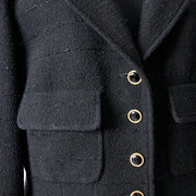Chanel Black Tweed Jacket secondhand authentic safe online shopping webshop LabelLOV Antwerp Belgium fashion style high end luxury labels brands designer