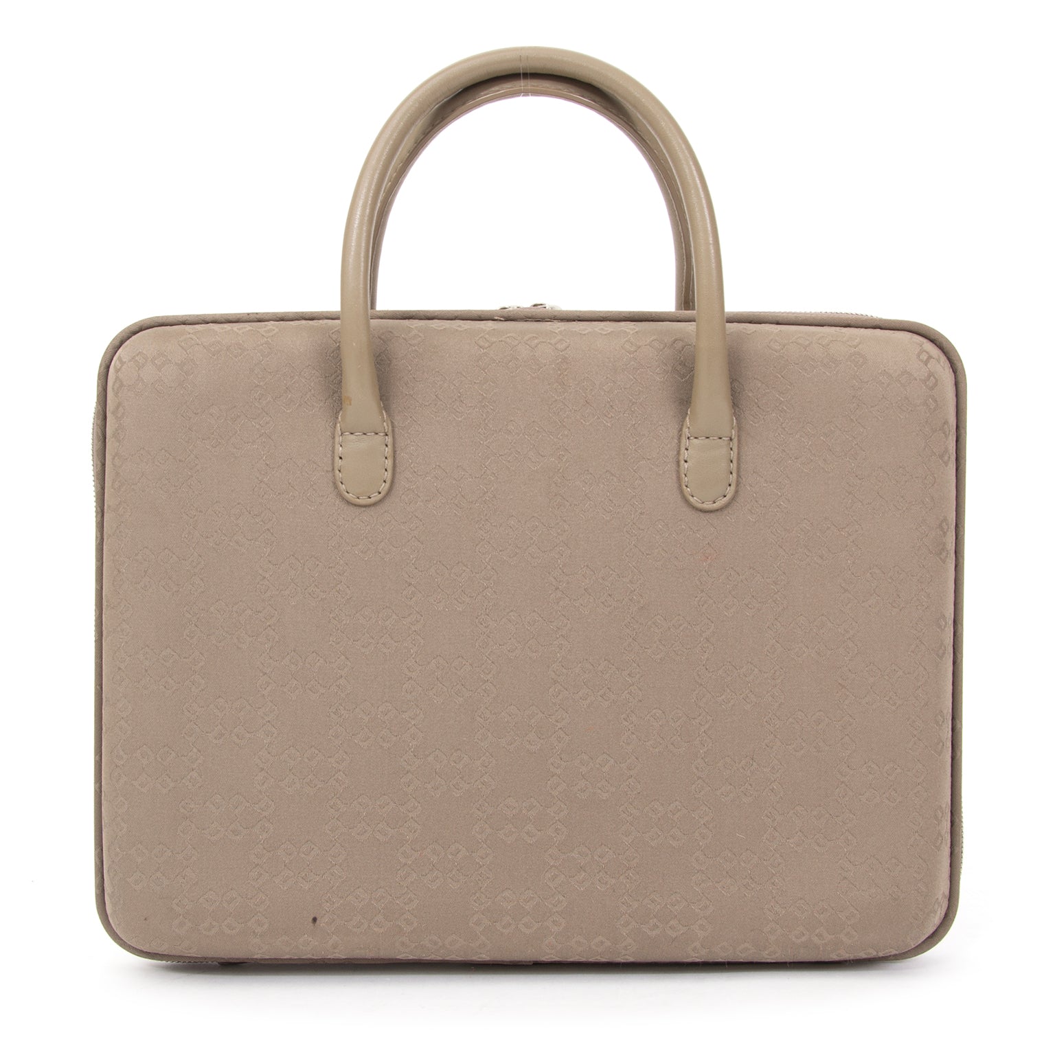 Delvaux Laptop Case Shiny Fabric Sand